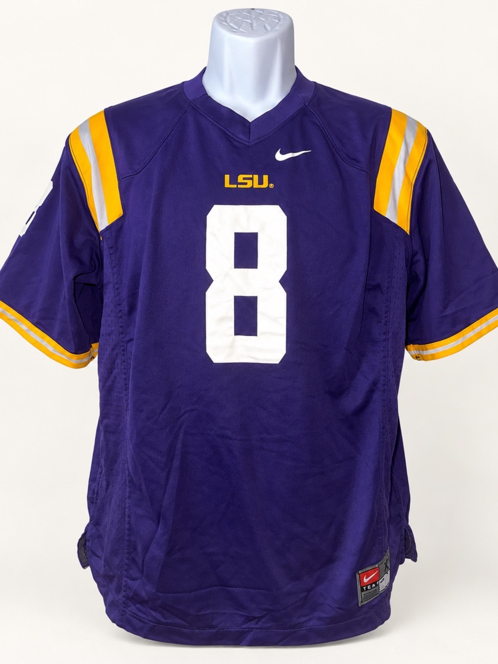 Nike Team LSU Tigers #8 Purple Football Jersey Men’s XL